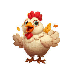 Cartoon Chicken Character V3 Vinyl Car Decal Sticker – Waterproof & UV-Resistant 3.4133333333333336"