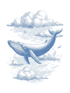 Flying Kind Whale Vinyl Car Decal Sticker – Waterproof & UV-Resistant 8.213333333333333"