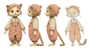 Anthropomorphic Cat Character V3 Vinyl Car Decal Sticker – Waterproof & UV-Resistant 2.72"