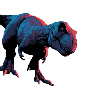 Comic T-Rex Vinyl Car Decal Sticker – Waterproof & UV-Resistant 3.4133333333333336"