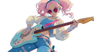 Punk Rock Anime Girl V3 Vinyl Car Decal Sticker – Waterproof & UV-Resistant 2.72"