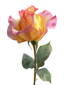 Painted Rosebud Vinyl Car Decal Sticker – Waterproof & UV-Resistant 8.213333333333333"