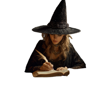 Magical Writing Witch Vinyl Car Decal Sticker – Waterproof & UV-Resistant 3.4133333333333336" Magical Writing Witch Vinyl Car Decal Sticker – Waterproof & UV-Resistant 3.4133333333333336"