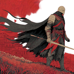 Deco Futurist Knight Vinyl Car Decal Sticker – Waterproof & UV-Resistant 6.826666666666667"