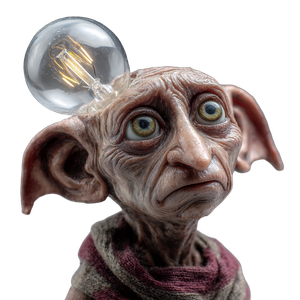 Melted Dobby Lightbulb Vinyl Car Decal Sticker – Waterproof & UV-Resistant 3.4133333333333336"