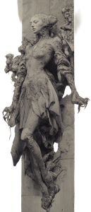 Surreal Monochromatic Figure Vinyl Car Decal Sticker – Waterproof & UV-Resistant 5.6"