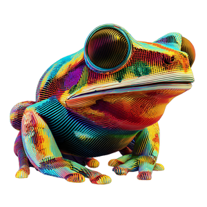 Trippy Frog Vinyl Car Decal Sticker – Waterproof & UV-Resistant 6.826666666666667"