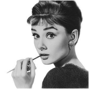 Audrey Hepburn Portrait V15 Vinyl Car Decal Sticker – Waterproof & UV-Resistant 3.4133333333333336"