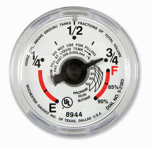 Accurate RV Propane Tank Gauge | Easy Snap-On Installation | Direct Reading Dial
