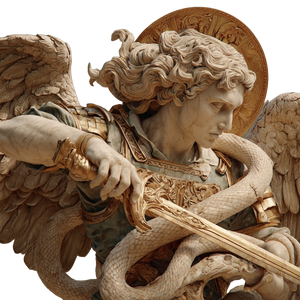 Archangel Michael Statue V5 Vinyl Car Decal Sticker – Waterproof & UV-Resistant 3.4133333333333336"