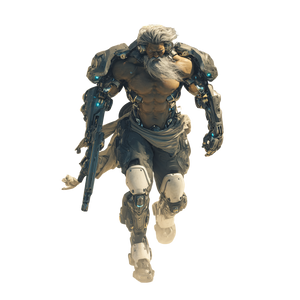 Cyborg Wanderer Vinyl Car Decal Sticker – Waterproof & UV-Resistant 3.4133333333333336"