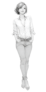 Attractive Woman Sketch V2 Vinyl Car Decal Sticker – Waterproof & UV-Resistant 5.12"