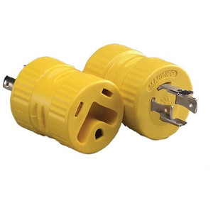 Marinco RV Adapter | 20A Male to 30A Female | Waterproof & CSA Approved