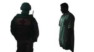 Syrian Hospital Scene Vinyl Car Decal Sticker – Waterproof & UV-Resistant 2.72"