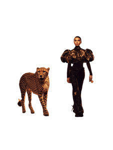 Model With Cheetah Vinyl Car Decal Sticker – Waterproof & UV-Resistant 8.213333333333333" Model With Cheetah Vinyl Car Decal Sticker – Waterproof & UV-Resistant 8.213333333333333"