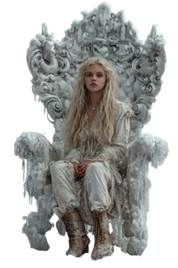 Frozen Fairytale Queen Vinyl Car Decal Sticker – Waterproof & UV-Resistant 8.96"