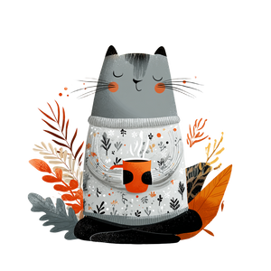 Cute Cat Coffee V2 Vinyl Car Decal Sticker – Waterproof & UV-Resistant 3.4133333333333336"