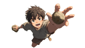 Anime Boy Throwing Vinyl Car Decal Sticker – Waterproof & UV-Resistant 2.72"