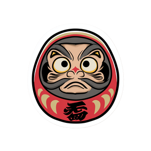 Wu Kong Daruma Vinyl Car Decal Sticker – Waterproof & UV-Resistant 3.4133333333333336"