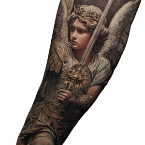 Angel Saint Michael Vinyl Car Decal Sticker – Waterproof & UV-Resistant 3.4133333333333336"