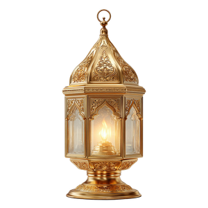 Golden Eid Lamp Vinyl Car Decal Sticker – Waterproof & UV-Resistant 3.4133333333333336"