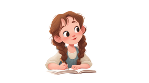 Joyful Homework Girl Vinyl Car Decal Sticker – Waterproof & UV-Resistant 5.4