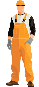 Construction Worker Vector V2 Vinyl Car Decal Sticker – Waterproof & UV-Resistant 5.386666666666667"
