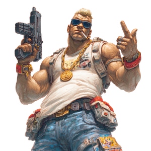 Duke Nukem Urban Vinyl Car Decal Sticker – Waterproof & UV-Resistant 3.4133333333333336"