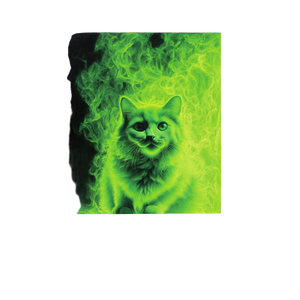 Neon Green Cat V2 Vinyl Car Decal Sticker – Waterproof & UV-Resistant 3.4133333333333336"