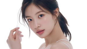 Korean Girl Sheet Mask Vinyl Car Decal Sticker – Waterproof & UV-Resistant 5.4