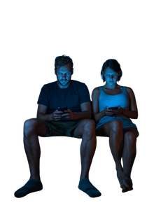 Couple On Phones V2 Vinyl Car Decal Sticker – Waterproof & UV-Resistant 8.0"