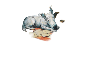 Picasso Dog Vinyl Car Decal Sticker – Waterproof & UV-Resistant 3.0933333333333333"
