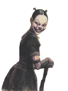 Sad Laughing Clown Vinyl Car Decal Sticker – Waterproof & UV-Resistant 8.213333333333333"