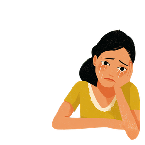 Lonely Lady Crying Vinyl Car Decal Sticker – Waterproof & UV-Resistant 3.4133333333333336"