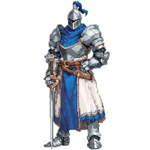 Pixelated Knight Vinyl Car Decal Sticker – Waterproof & UV-Resistant 3.4133333333333336"