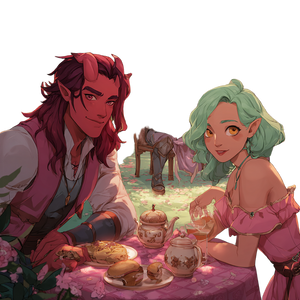 Feywild Picnic Date Vinyl Car Decal Sticker – Waterproof & UV-Resistant 3.4133333333333336"