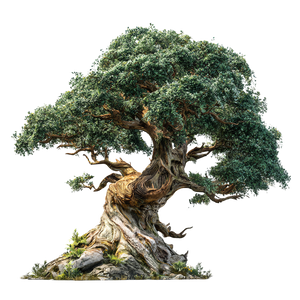 Ancient Animated Tree Vinyl Car Decal Sticker – Waterproof & UV-Resistant 3.4133333333333336"