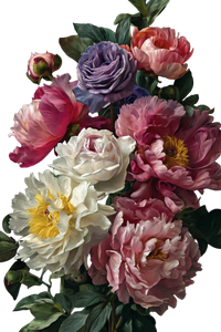 Peonies And Roses Vinyl Car Decal Sticker – Waterproof & UV-Resistant 4.4