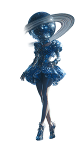 Circus Mirrorball Dancer Vinyl Car Decal Sticker – Waterproof & UV-Resistant 9.706666666666667"