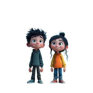 Happy Kids Hearts Vinyl Car Decal Sticker – Waterproof & UV-Resistant 6.826666666666667"