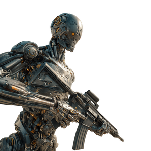 Futuristic War Robot V5 Vinyl Car Decal Sticker – Waterproof & UV-Resistant 3.4133333333333336"