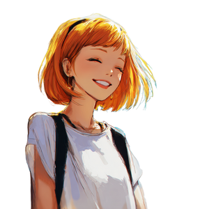 Ginger Anime Girl V4 Vinyl Car Decal Sticker – Waterproof & UV-Resistant 3.4133333333333336"