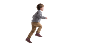 Boy Running Upstairs Vinyl Car Decal Sticker – Waterproof & UV-Resistant 2.8