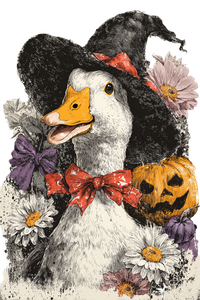 Witch Hat Goose Vinyl Car Decal Sticker – Waterproof & UV-Resistant 8.96"