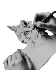 Sketching A Fox Vinyl Car Decal Sticker – Waterproof & UV-Resistant 4.0"