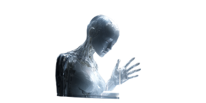 Cyborg In Glass Vinyl Car Decal Sticker – Waterproof & UV-Resistant 5.12"