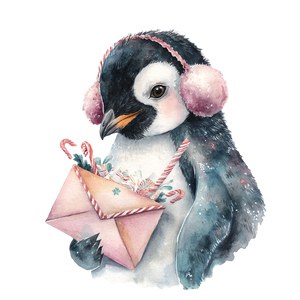 Penguin With Envelope Vinyl Car Decal Sticker – Waterproof & UV-Resistant 3.4133333333333336" Penguin With Envelope Vinyl Car Decal Sticker – Waterproof & UV-Resistant 3.4133333333333336"