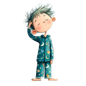 Sleepy Cartoon Boy V2 Vinyl Car Decal Sticker – Waterproof & UV-Resistant 3.4133333333333336"