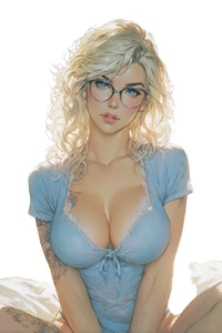 Tattooed Blonde Woman V3 Vinyl Car Decal Sticker – Waterproof & UV-Resistant 4.4