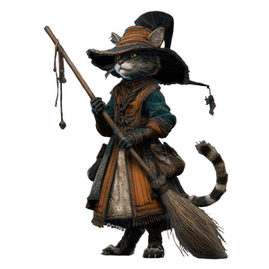 Feline Witch Vinyl Car Decal Sticker – Waterproof & UV-Resistant 3.4133333333333336"